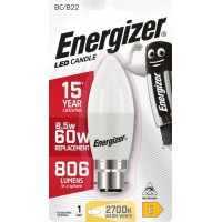 7.3W (60W) LED Candle Bayonet / BC / B22 Light Bulb in Warm White