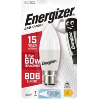 7.3W (60W) LED Candle Bayonet / BC / B22 Light Bulb in Daylight White