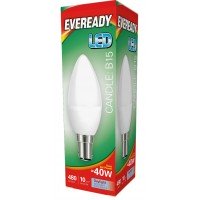 6W (40W Equiv) LED Candle Small Bayonet Light Bulb in Daylight White