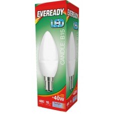 6W (40W Equiv) LED Candle Small Bayonet Light Bulb in Daylight White