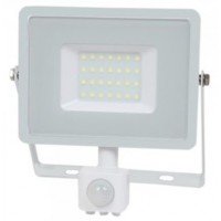 30W Slim Pro Motion Sensor LED Floodlight Warm White (White Case)