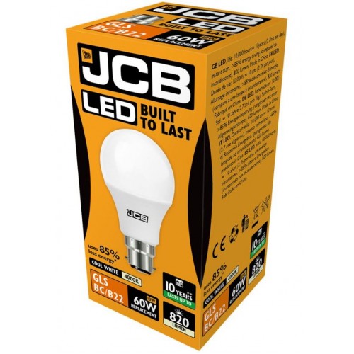 Jcb 6w=40w 10w=60w 15w=100w LED GLS BC B22 es E27 Warm Cool Tageslicht Weiß 