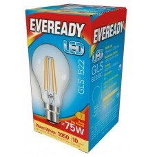 8.5W (75W) LED GLS Filament Bayonet Light Bulb Warm White