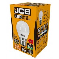 3W (25W) LED Golf Ball Bayonet Light Bulb in Warm White
