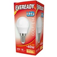 6W (40W) LED Golf Ball Small Edison Screw Light Bulb in Warm White