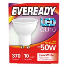 4.2W = 50W LED GU10 Spotlight Light Bulb in Cool White