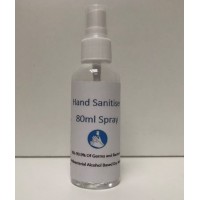 80ml Antibacterial Alcohol Hand Sanitiser Spray Kills 99.99% Germs Bacteria