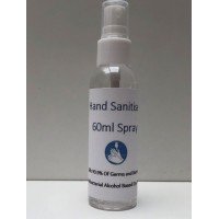 60ml Antibacterial Alcohol Hand Sanitiser Spray Kills 99.99% Germs Bacteria