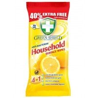 70 Antibacterial Household Surface Wipes Green Shield