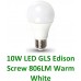 10W (60W) LED GLS Edison Screw Light Bulb - Warm White