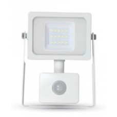 10W LED Motion Sensor Floodlight Daylight 6400K (White Case)