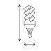 11W Small Bayonet Extra Mini Low Energy Spiral Light Bulb (Warm White)