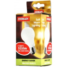 11w (40w) Edison Screw CFL GLS Light Bulb (Warm White)