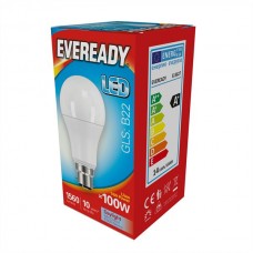 13.2W (100W Equiv) LED GLS Bayonet Light Bulb Daylight White by Eveready