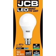 15W (100W) LED GLS Bayonet Light Bulb Daylight White 6500K