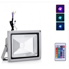 20W LED Floodlight RGB Colour Changing With Remote