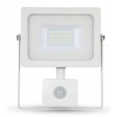 20W Slim Motion Sensor LED Floodlight Warm White 3000K (White Case)