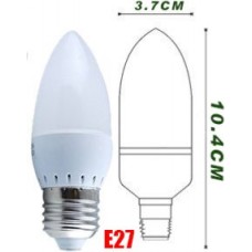 2.5w (25w) LED Candle Edison Screw in Daylight White