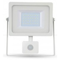 30W Slim PIR Sensor LED Floodlight Warm White (White Case)