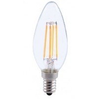 4W (40W Equiv) LED Filament Candle Small Edison Screw in Warm White