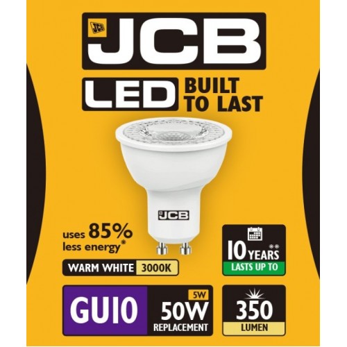 LED Spotlight Bulb Gu10 Warm White 2700K Dimmable Equivalent 50W 500lm LUOKOED® x 5 