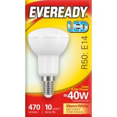 6.2W (40W) LED R50 Small Edison Screw Reflector Light Bulb Warm White