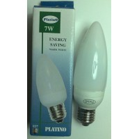 7w (35w) CFL Candle Edison Screw Light Bulb Warm White