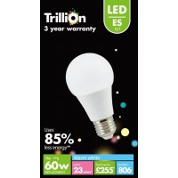 9W (60W) LED GLS Edison Screw / ES / E27 Light Bulb Warm White by Trillion