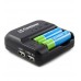Contour Battery Charger Power 2 Go USB + 2 AA Rechargeable Batteries