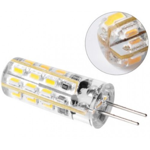 LED-Birne G4, Silikon, 12V/2W, warm-/neutralweiß