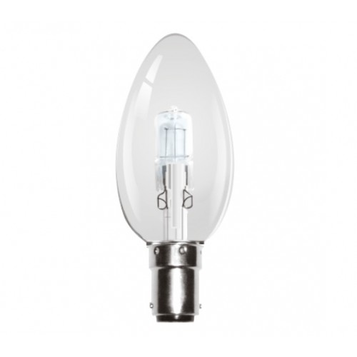 630 Lumens Duracell B15 42W Candle Eco Halogen Dimmable SBC Small Bayonet Cap Light Bulb Equivalent to 55W 2 Bulbs
