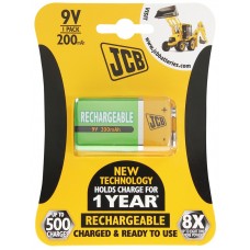 JCB 9V PP3 NiMH 200mAh Rechargeable Battery