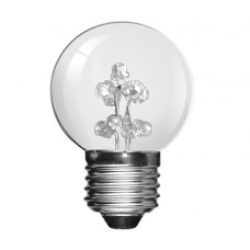 White 9 LED 1W (5 Watt) Edison Screw Low Energy Small Golf Ball Light Bulbs