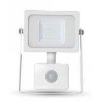 10W LED Motion Sensor Floodlight Daylight 6400K (White Case)