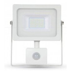 20W Slim Motion Sensor LED Floodlight Cool White 4000K (White Case)