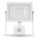 20W Slim Motion Sensor LED Floodlight Warm White 3000K (White Case)