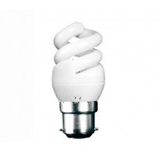 5W (25W) Bayonet Extra Mini CFL Spiral Light Bulb Warm White