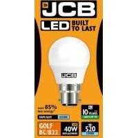 6W (40W) LED Golf Ball Bayonet Light Bulb in Daylight White 6500K