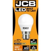 6W (40W) LED Golf Ball Bayonet Light Bulb in Warm White