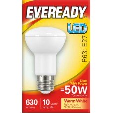7.8W (50W) LED R63 Edison Screw Reflector Warm White