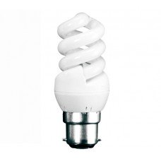 7w (40w) Bayonet Extra Mini Spiral Light Bulb Cool White