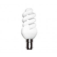 9w (40w) Small Bayonet Extra Mini Low Energy Spiral (Warm White)