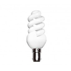 9w (40w) Small Bayonet Extra Mini Low Energy Spiral (Warm White)