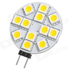 G4 12V 12 LED Circular Disc Shape Light Bulb in Daylight White