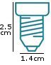 Small Edison Screw / E14 / SES Cap Size