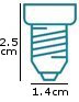 Small Edison Screw (SES / E14) Cap Size LED Candle Light Bulb