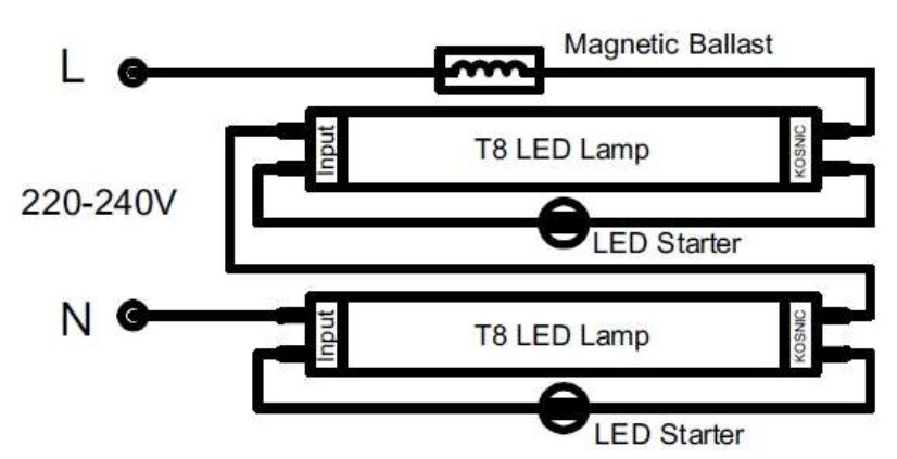 10W T8 LED Tube Light for Serial Connection